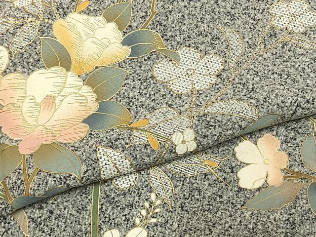 平和屋着物●訪問着　草花文　金彩　正絹　逸品　AABG4690fy_4