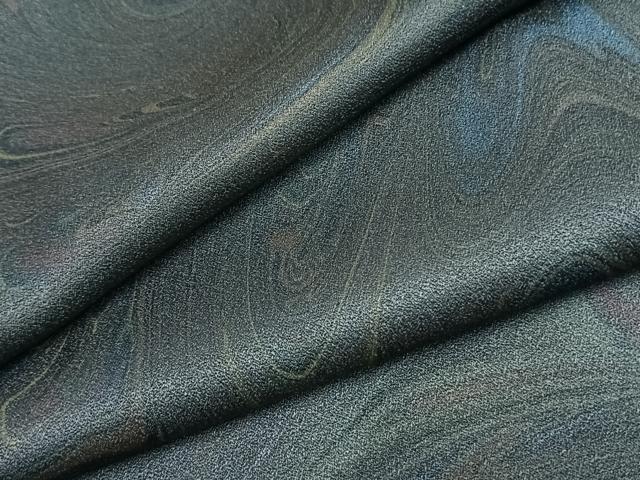 平和屋着物●上質な小紋　墨流し文様　正絹　逸品　未使用　AABG4748fy
