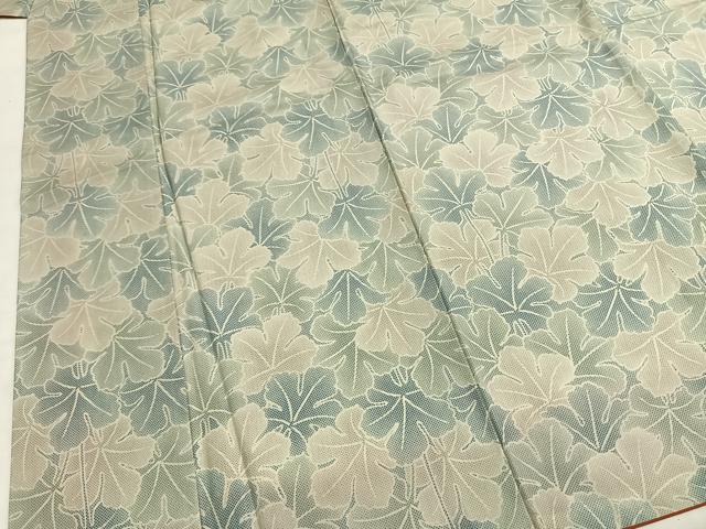 平和屋着物●本場大島紬　染大島　葉尽くし　正絹　逸品　AABG4772fy_3