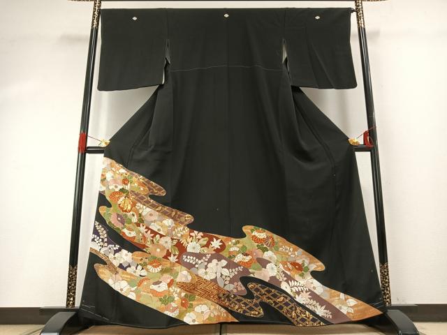 平和屋着物○太鼓柄袋帯 唐織 鳳凰菱文 金糸 正絹 逸品 DABD0480op