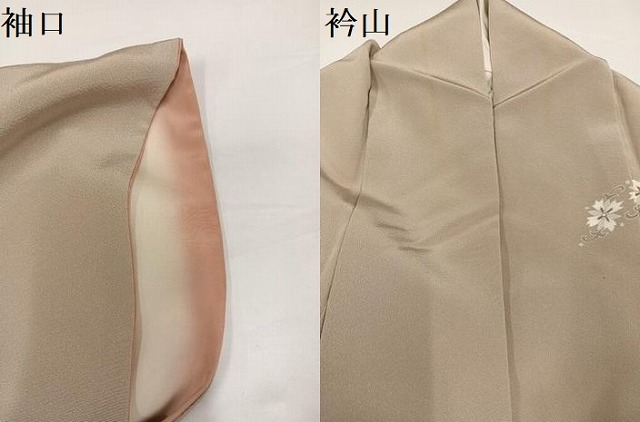 平和屋着物●訪問着　花唐草文　銀彩　正絹　逸品　AABG4855ph_6