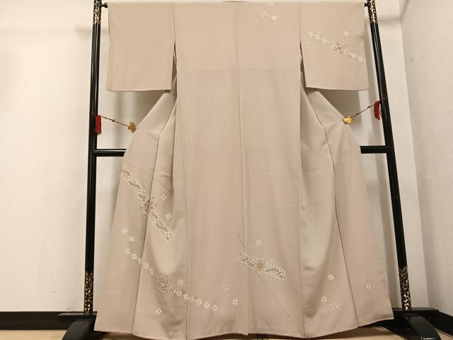 平和屋着物●訪問着　花唐草文　銀彩　正絹　逸品　AABG4855ph 平和屋着物○訪問着 花唐草文 銀彩 正絹 逸品 AABG4855phの通販はau