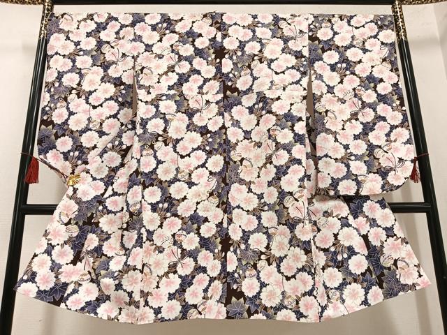平和屋着物●小振袖　二尺袖　鈴　桜　金彩　洗える着物　AABG4896ph 平和屋着物○小振袖 二尺袖 鈴 桜 金彩 洗える着物 AABG4896ph 【公式
