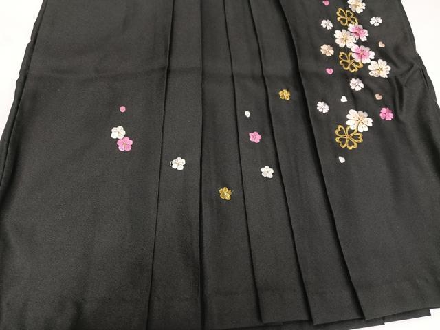 平和屋着物●女性　行灯袴　梅　桜　暈し染め　黒地　洗える着物　AABG4903ph 平和屋着物○女性 行灯袴 梅 桜 暈し染め 黒地 洗える着物 AABG4903ph