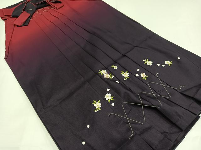 平和屋着物●女性　行灯袴　舞桜文　暈し染め　金糸　洗える着物　未使用　AABG4904ph