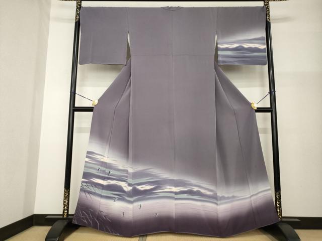 平和屋着物●訪問着　作家物　飛鳥文　暈し染め　金彩　正絹　逸品　AABG4925ck