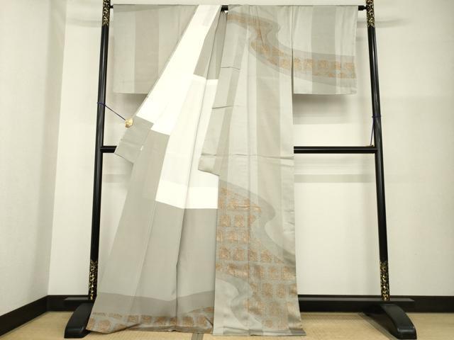 平和屋着物●訪問着　花兎　高島屋扱い　背抜き仕立て　ロング丈　正絹　逸品　AABG4960ck_1