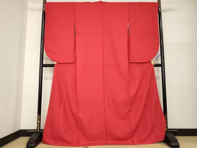 平和屋着物●小振袖　二尺袖　茜色　ロング丈　洗える着物　未使用　AABG5263ck 33,800円