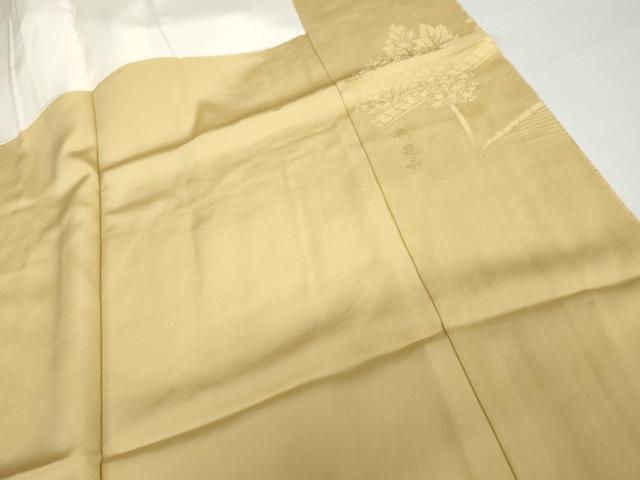 平和屋着物●色留訪問着　竜安寺　蜂蜜色地　正絹　逸品　未使用　AABG5317cs_6