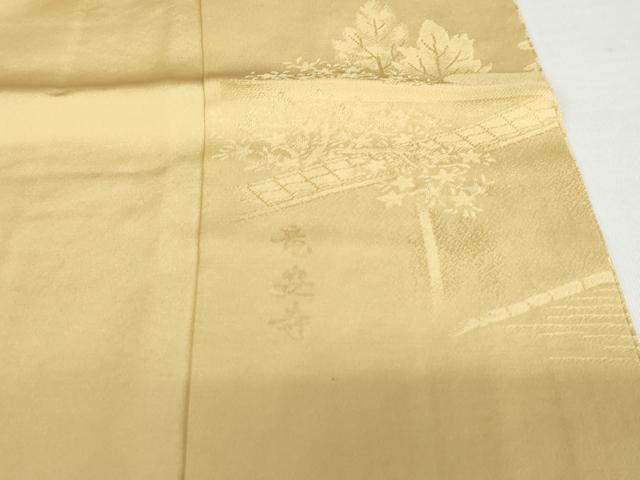 平和屋着物●色留訪問着　竜安寺　蜂蜜色地　正絹　逸品　未使用　AABG5317cs_7