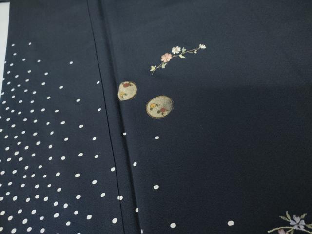 平和屋着物●訪問着　刺繍　枝花丸文　金糸　金銀彩　正絹　逸品　AABG5368cs_3