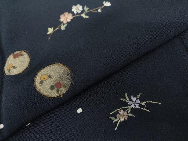 平和屋着物●訪問着　刺繍　枝花丸文　金糸　金銀彩　正絹　逸品　AABG5368cs_7
