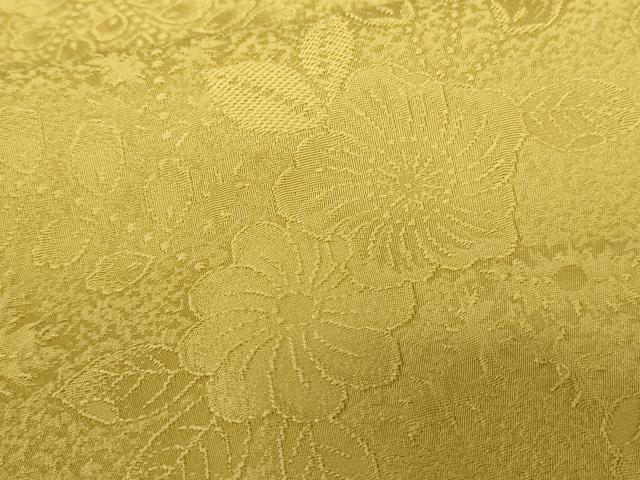平和屋着物●上質な色無地　辻が花地紋　芥子色　やまと誂製　正絹　逸品　未使用　AABG5410cs_5