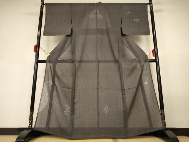 平和屋着物＊夏物　日本のお笑いタレント　俳優　画家　書家　片岡鶴太郎　訪問着　紗　蜻蛉　小田急百貨店扱い　正絹　逸品　AABG5449jd