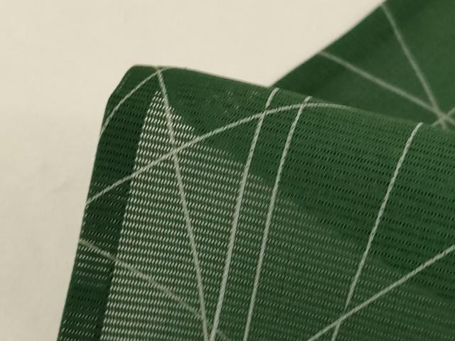 平和屋着物＊夏物　小紋　絽　刺繍　舞葉文　金彩　正絹　逸品　AABG5459jd_6