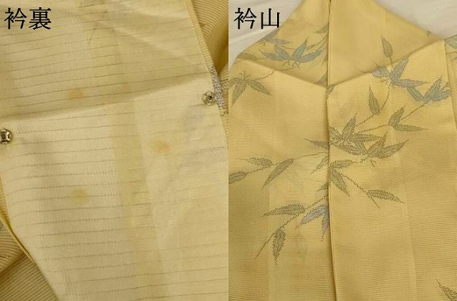 平和屋着物＊夏物　小紋　絽　枝葉文　正絹　逸品　AABG5461jd_7