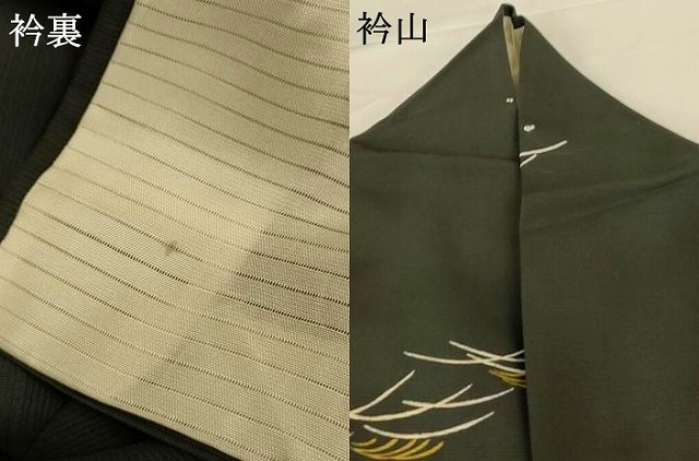 平和屋着物＊夏物　銀座　志ま亀　小紋　絽　ススキ　たとう紙付き　正絹　逸品　AABG5512jd_8