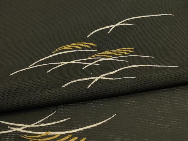 平和屋着物＊夏物 銀座 志ま亀 小紋 絽 ススキ たとう紙付き 正絹 逸品