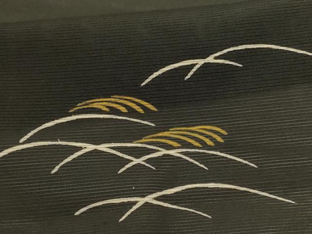 平和屋着物＊夏物　銀座　志ま亀　小紋　絽　ススキ　たとう紙付き　正絹　逸品　AABG5512jd_4