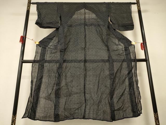 平和屋着物＊夏物　重要無形文化財　本場宮古上布　絣柄　苧麻　逸品　AABG5565jd_1