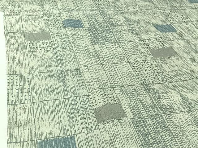 平和屋着物▽小紋　単衣　幾何学文様　洗える着物　AABG5645jh_3