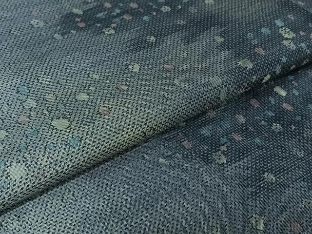 平和屋着物▽本場大島紬　単衣　泥染め　雪は降る　証紙付き　正絹　逸品　AABG5695jh_3
