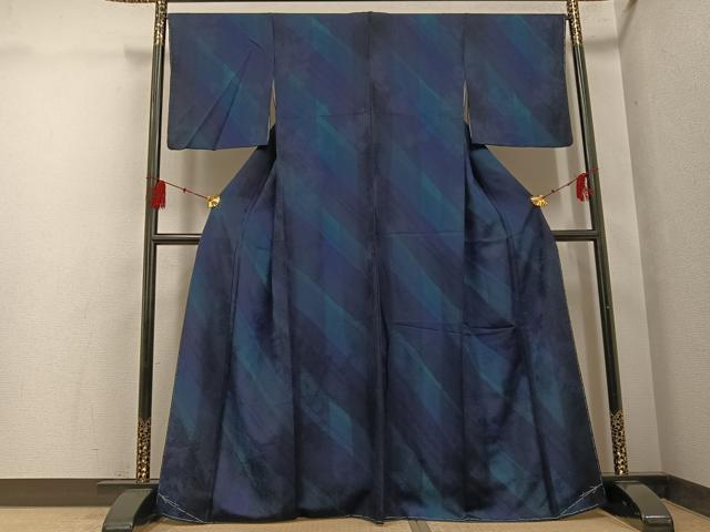 平和屋着物●上質な小紋　草木地紋　正絹　逸品　未使用　AABG5744ph