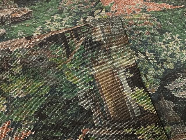平和屋着物●本場大島紬　カタス7マルキ　総絣　風景樹林文　正絹　逸品　AABG5779ph_5
