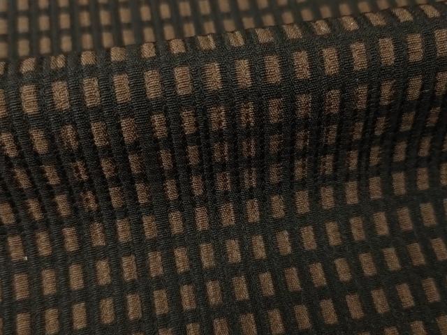 平和屋着物●上質な小紋　格子　正絹　逸品　AABG5805ck_5