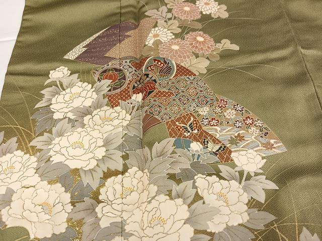 平和屋着物○訪問着 扇面花蝶文 金彩 正絹 逸品 AABG6495ph 【公式通販】