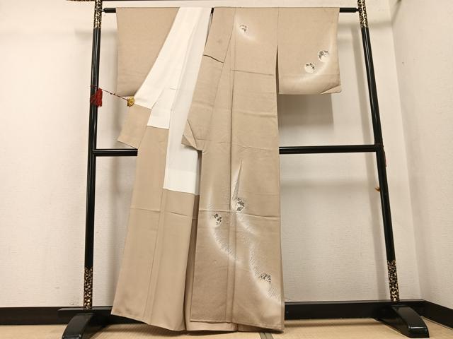 平和屋着物●訪問着　草花丸文　暈し染め　金彩　正絹　逸品　AABG6499ph_1