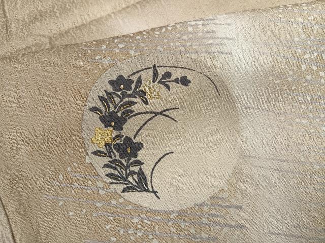 平和屋着物●訪問着　草花丸文　暈し染め　金彩　正絹　逸品　AABG6499ph_5