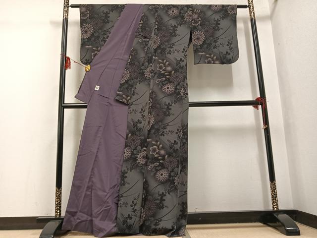 平和屋着物●撫松庵　小紋　草花文　暈し染め　綿　洗える着物　AABG6515ph_2