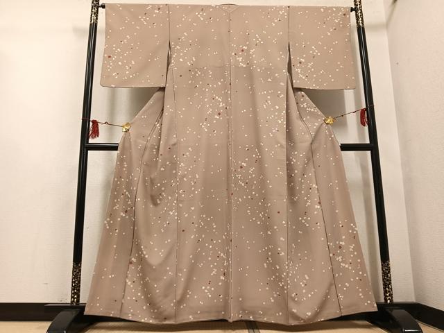 平和屋着物●洗える最高級着物　＜英＞はなぶさ謹製　小紋　箔散らし　洗える着物　AABG6516ph_1