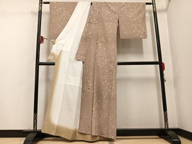 平和屋着物●洗える最高級着物　＜英＞はなぶさ謹製　小紋　箔散らし　洗える着物　AABG6516ph_2