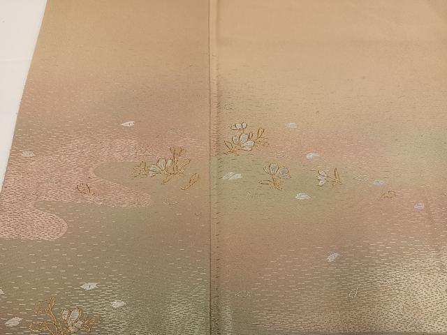 平和屋着物●訪問着　刺繍　霞草花文　暈し染め　金銀糸　丹後ちりめん　正絹　逸品　AABG6518ph_3