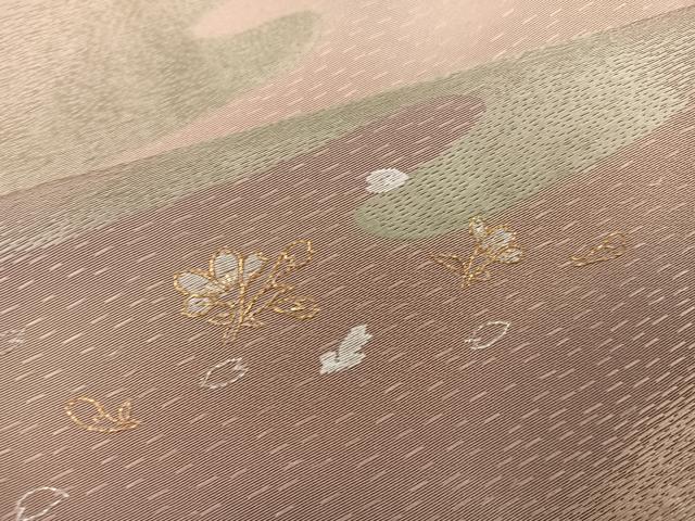 平和屋着物●訪問着　刺繍　霞草花文　暈し染め　金銀糸　丹後ちりめん　正絹　逸品　AABG6518ph_5