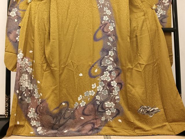 平和屋着物●豪華振袖　女人花文　金彩　正絹　逸品　AABG6537ph_2