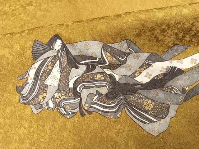平和屋着物●豪華振袖　女人花文　金彩　正絹　逸品　AABG6537ph_6
