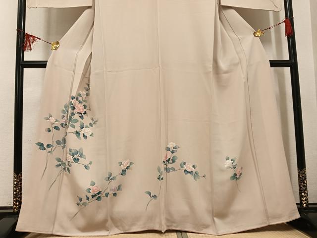 平和屋着物●訪問着　友禅　枝花文　正絹　逸品　AABG6555ph_2