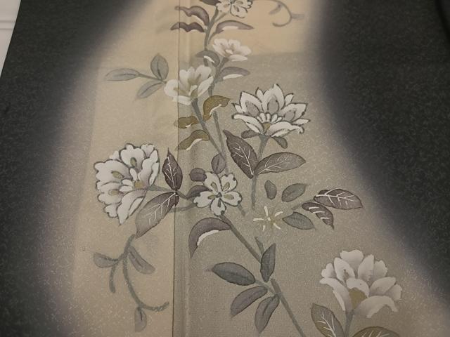 平和屋着物○訪問着 手描き 更紗唐草文 暈し染め 正絹 逸品 AABG6558ph