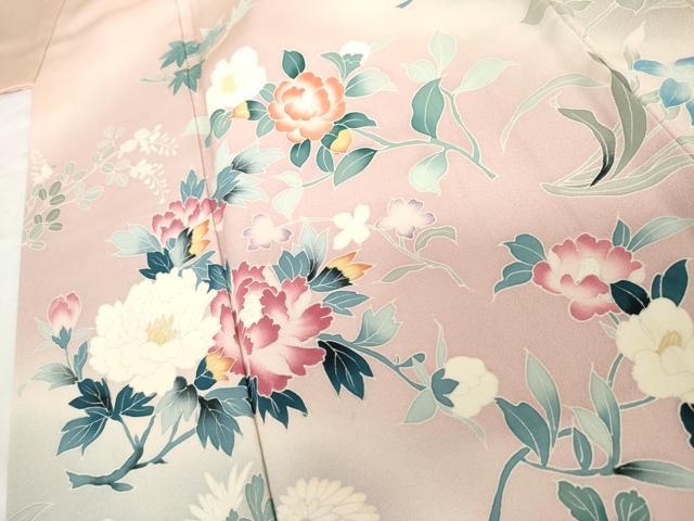 平和屋着物●訪問着　友禅　枝花文　暈し染め　正絹　逸品　AABG6616cs_3