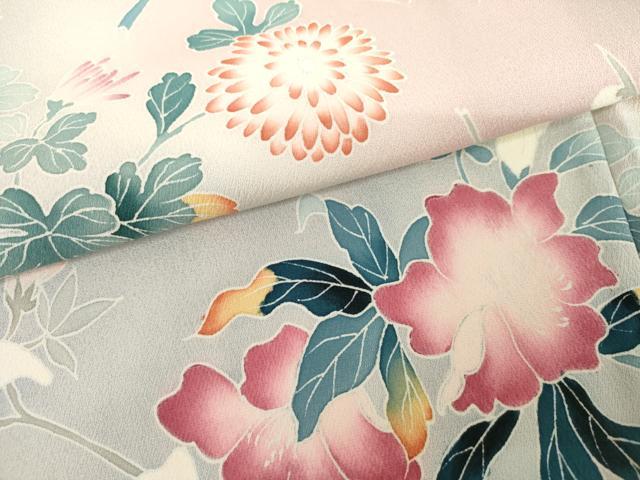 平和屋着物●訪問着　友禅　枝花文　暈し染め　正絹　逸品　AABG6616cs_5