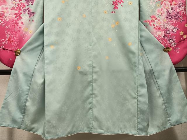 平和屋着物●小振袖　二尺袖　刺繍　草花文　洗える着物　AABG7086ph_2