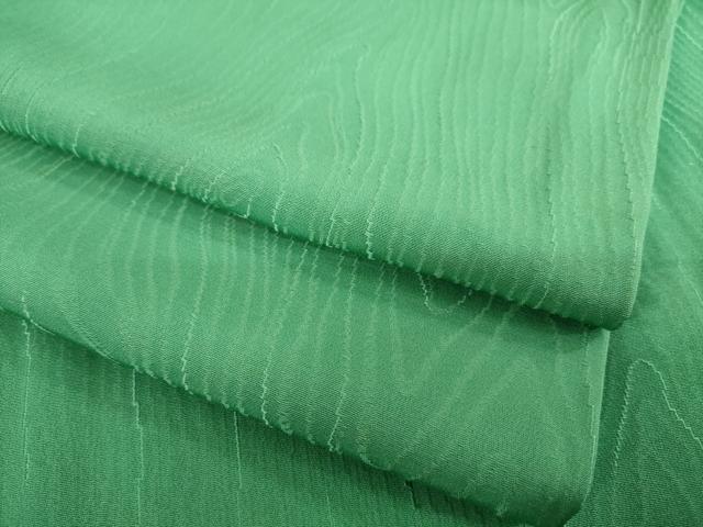 平和屋着物▽上質な色無地　単衣　木賊色　正絹　逸品　AABG7253ck