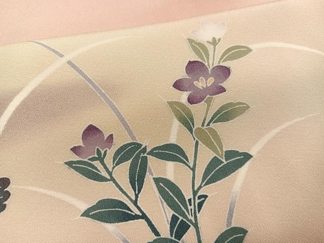 平和屋着物●訪問着　友禅　作家物　枝花文　正絹　逸品　AABG7335ph_5