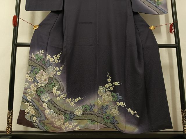 平和屋着物●訪問着　流水梅文　暈し染め　正絹　逸品　AABG7348ph_2