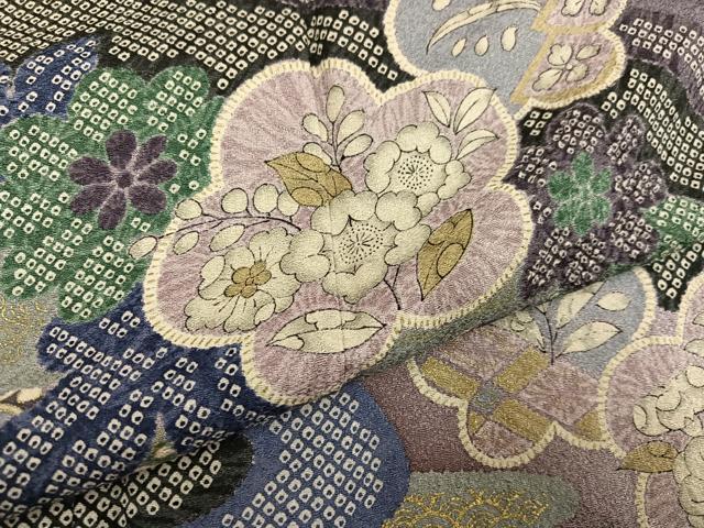 平和屋着物●訪問着　流水梅文　暈し染め　正絹　逸品　AABG7348ph_4