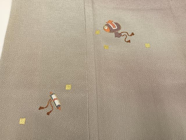 平和屋着物●訪問着　刺繍　宝尽くし　暈し染め　鬼しぼ縮緬　正絹　逸品　AABG7360ph_3