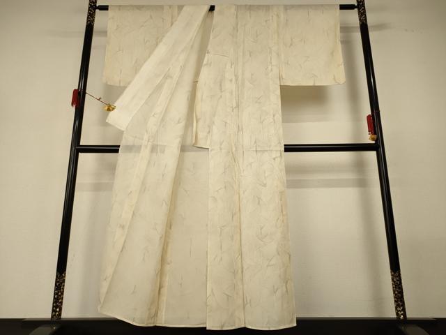 平和屋着物＊夏物　小紋　絽　幾何学文様　正絹　逸品　AABG7361jd_2